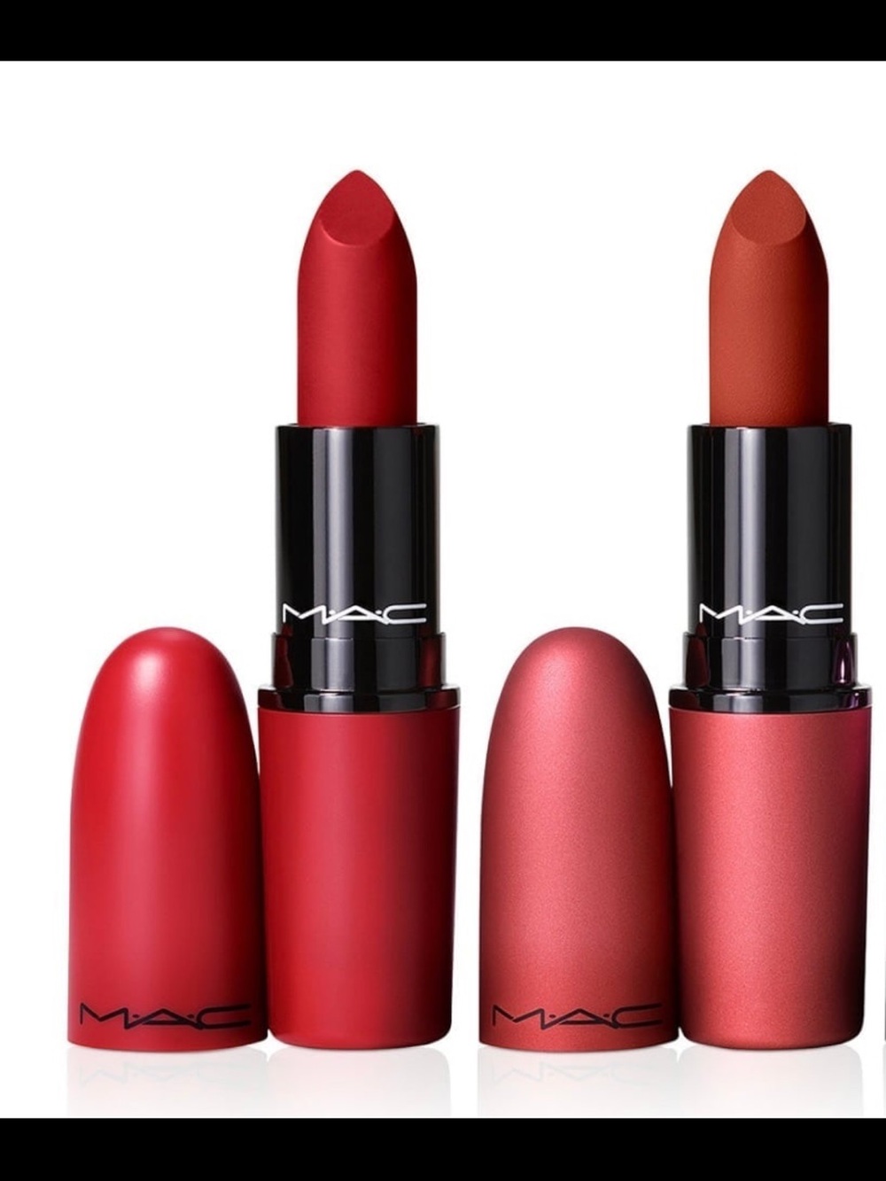 MAC Cosmetics Lipstick Duo — Bold Red & Warm Terracotta
